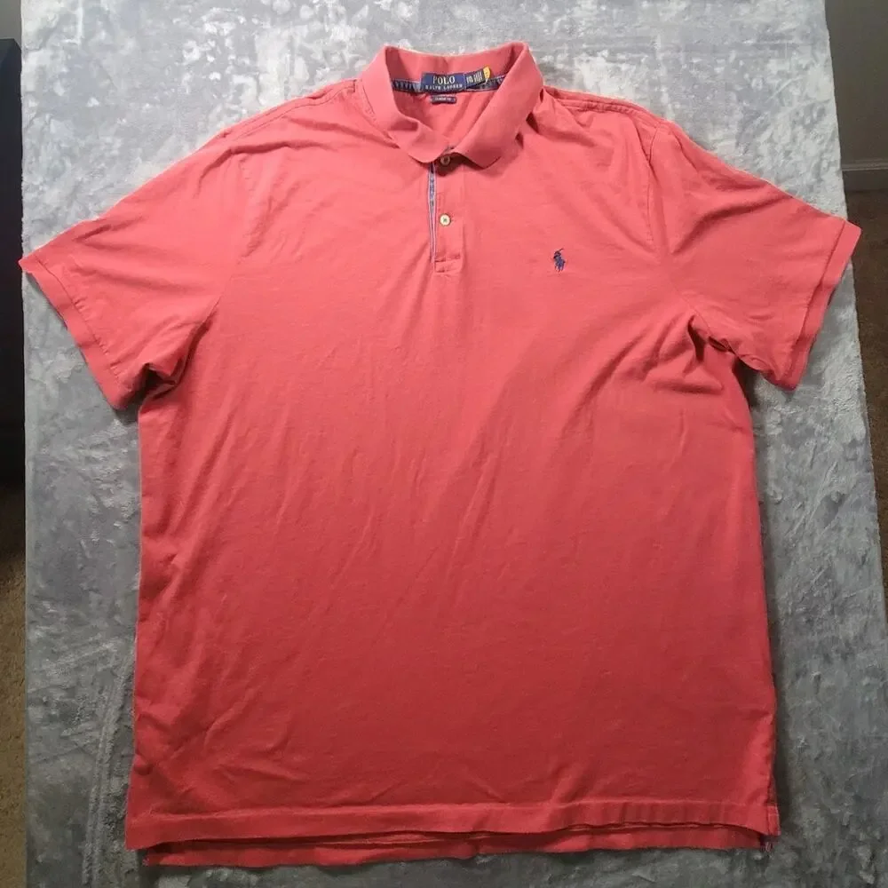 Polo Ralph Lauren Mens XXL Short Sleeve Polo Shirt Pink